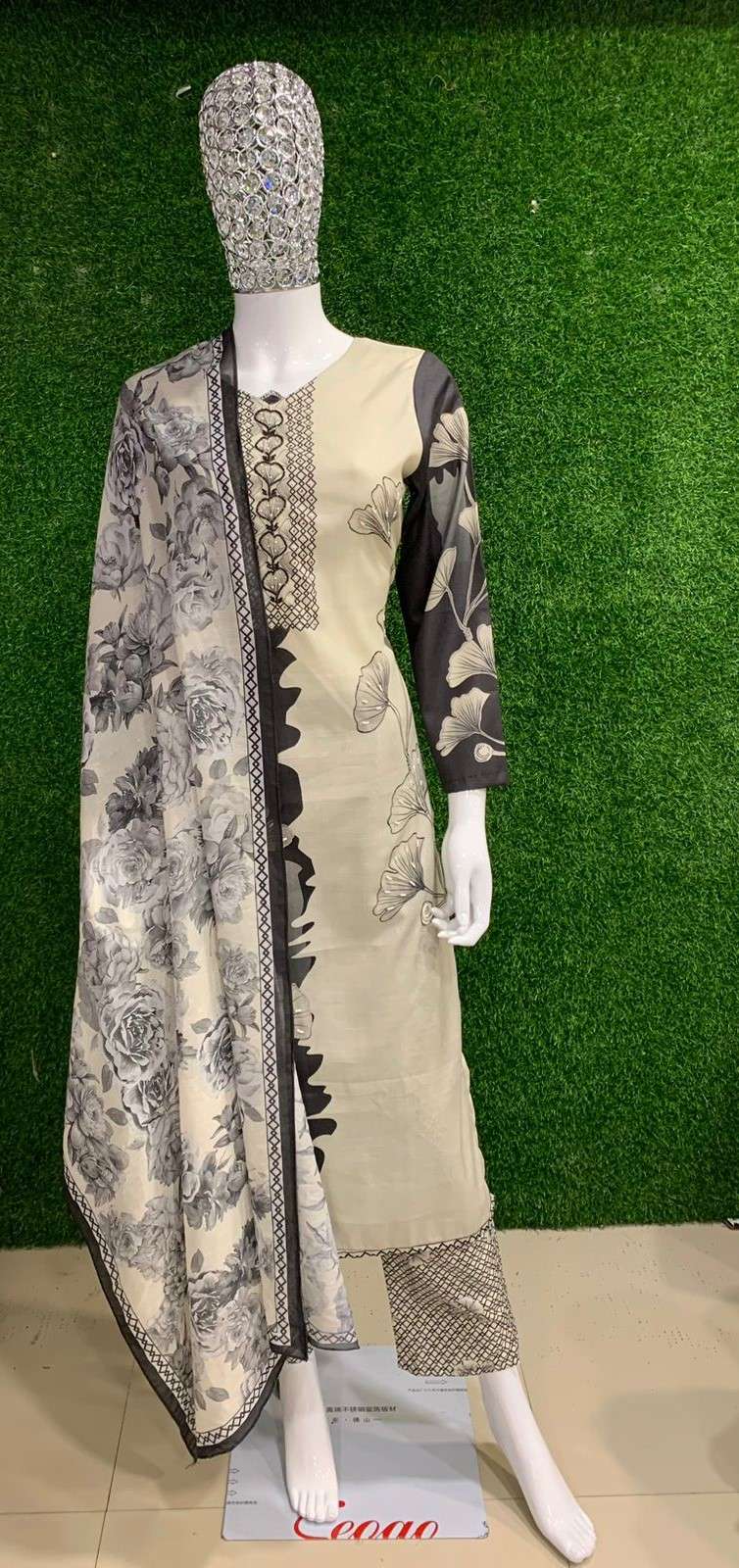 BEMITEX INDIA PRESENT COTTON BASED FANCY FABRIC WITH HANDWORK & FULL INNER READYMADE 3 PIECE SUIT COMBO COLLECTION WHOLESALE SHOP IN SURAT